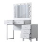 Hanah Home Mesa de Maquillaje Blanca con 10 Focos